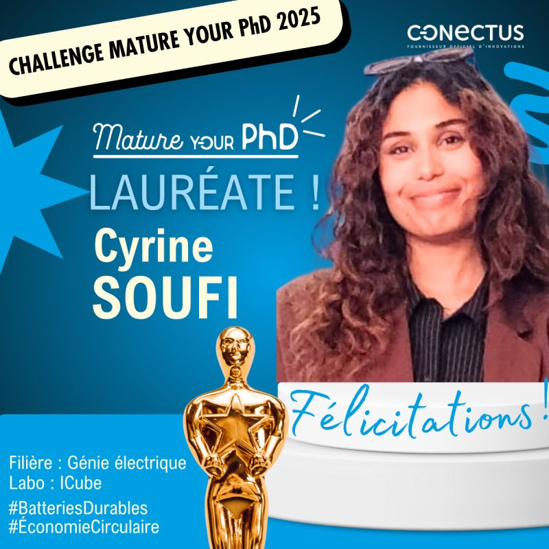 Cyrine Soufi remporte le prix Pépite Etena au Challenge Mature Your PhD 2025
