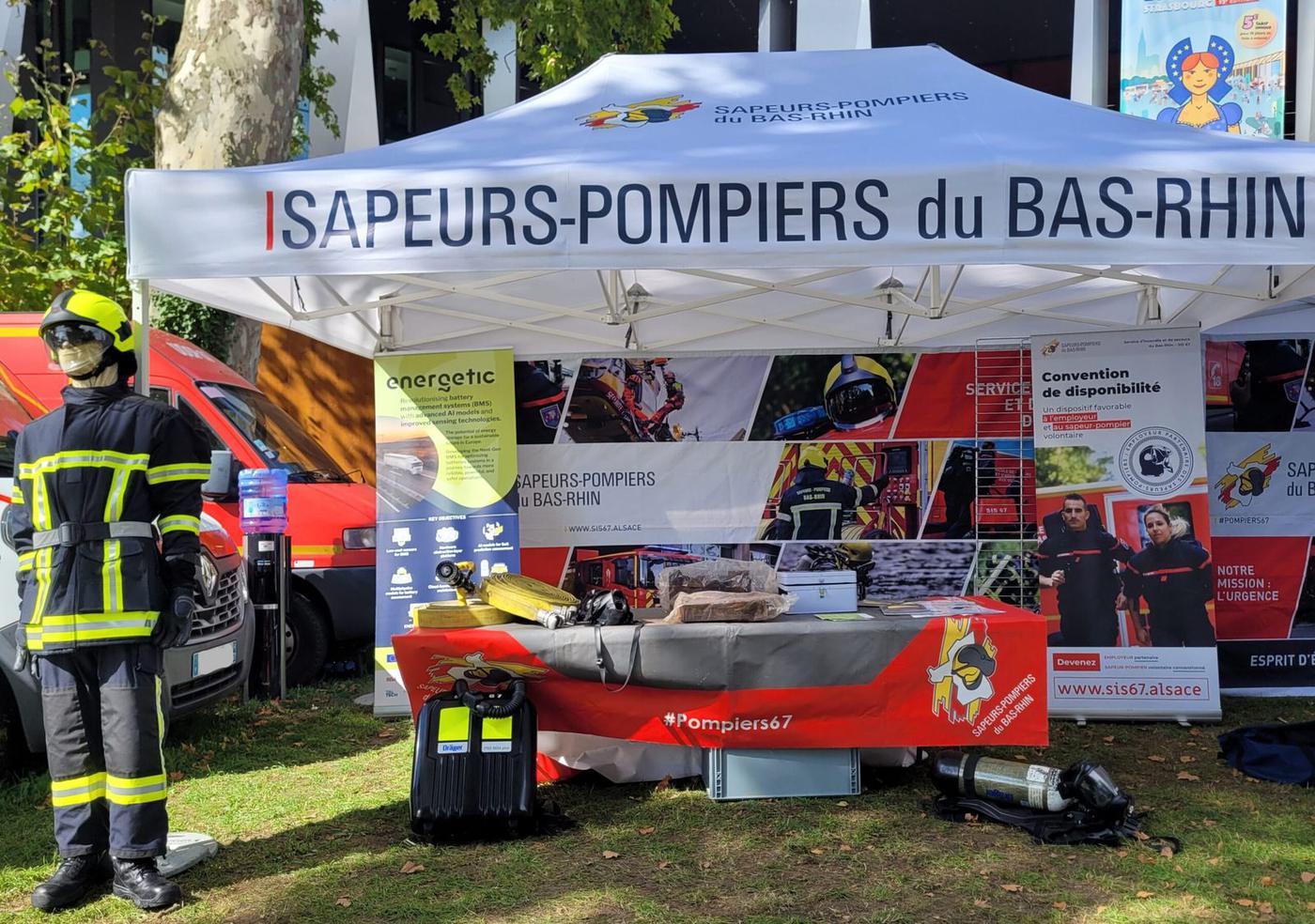 Bas-Rhin firefighters' stand at the Strasbourg European Fair